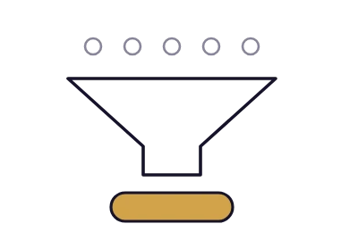 Link prospects pass through an AI filter that narrows them to a short list a person approves.