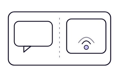 Digital marketing as a large box holding offline-adjacent channels and online marketing that needs a connection.